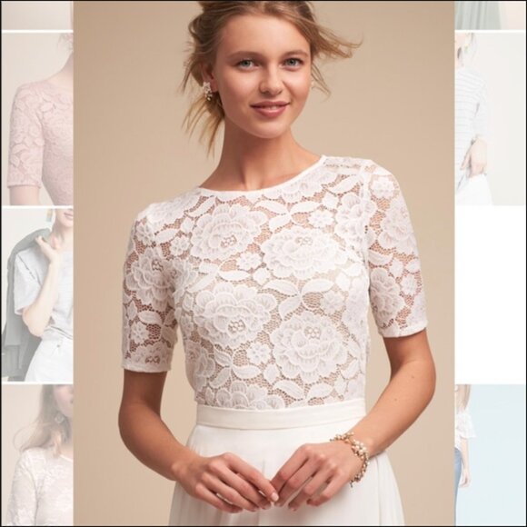 ANTHROPOLOGIE: BHLDN WEDDING COLLECTION WHITE - Picture 1 of 7